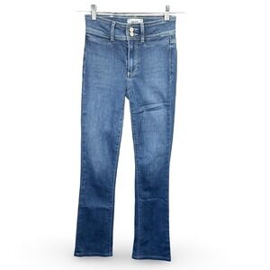 PAIGE Manhattan Jeans Size 23 High Rise Dark Wash Stretch Women's Bootcut Slim